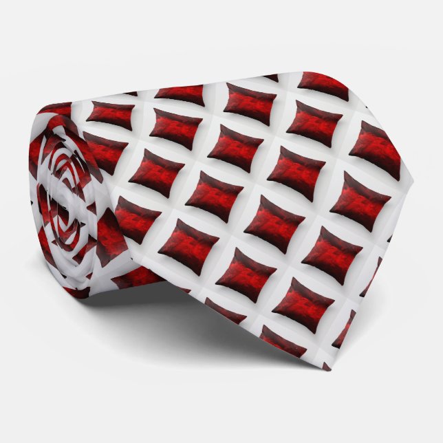 Gravata Signature Micro Diamonds Vermelho Padrão (Rolled)