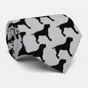 Gravata Silhueta de cachorro Griffon com Ponteiro