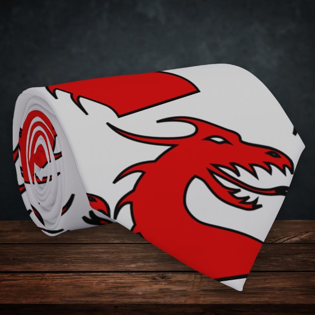 Gravata Silhueta de Dragão Vermelho (Criador carregado)