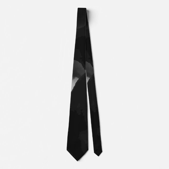 Gravata Silhueta de Lua Gato Preto (Frente)