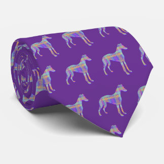 Gravata Silhueta de Whippet Italian Greyhound Cachorro Pas