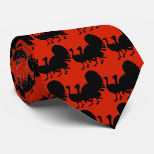 Gravata Silhuette of Turkeys