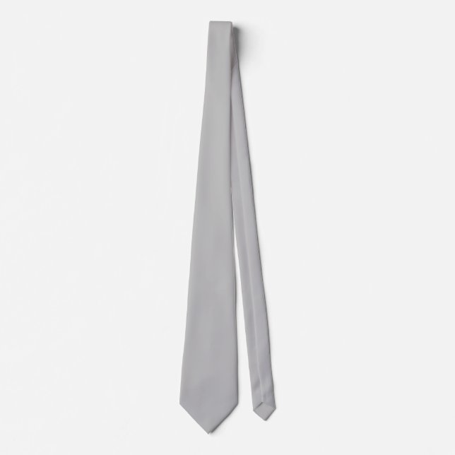Gravata Silver Gray Festive Christmas Solid Color  (Frente)