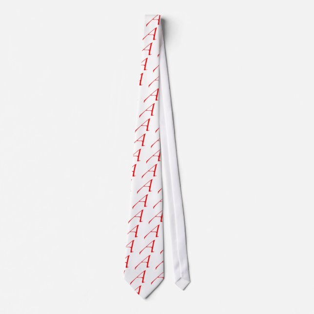 Gravata Símbolo ateu (vermelho A) (Frente)