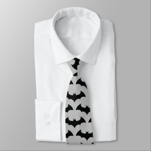 Gravata Símbolo Batman Logotipo Silhuette Bat Simples