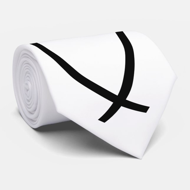 Gravata Símbolo de Peixe Cristão (Ichthys) (Rolled)