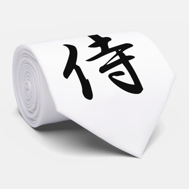 Gravata Símbolo Samurai Kanji (Rolled)