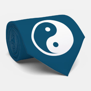Gravata Símbolo Yin Yang - desenho de tatuagem sólido 2