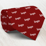 Gravata Simple Logo Pattern Dark Burgundy Red Business<br><div class="desc">Simple logo pattern design business branding professional tie for your staff and employee uniforms,  or to promote your business at corporate events,  trade shows,  sales meetings and consultations.</div>