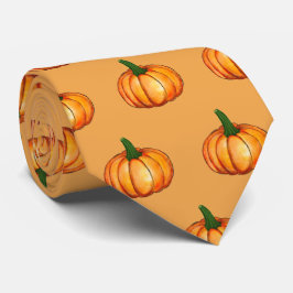 Gravata Simple Orange Pumpkin Pattern