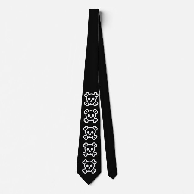 Gravata Simples símbolos - SKULL + suas ideias (Frente)