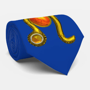 Gravata SINAL DE ANIVERSÁRIO ZODÍACO LEO,Topaz amarelo,D