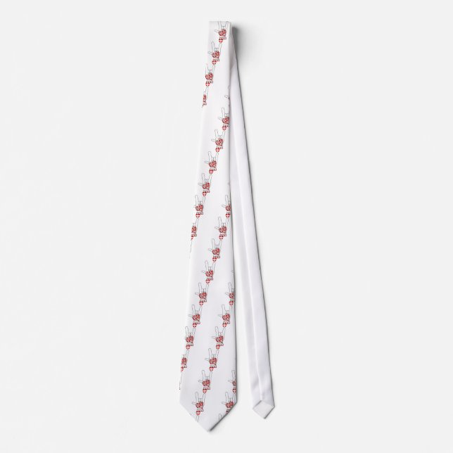 GRAVATA SINAL DE DOUTOR EU TE AMO - CORAÇÃO - CRUZ MÉDICA (Frente)