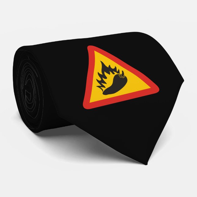 Gravata Sinal de perigo de pimenta quente (Rolled)