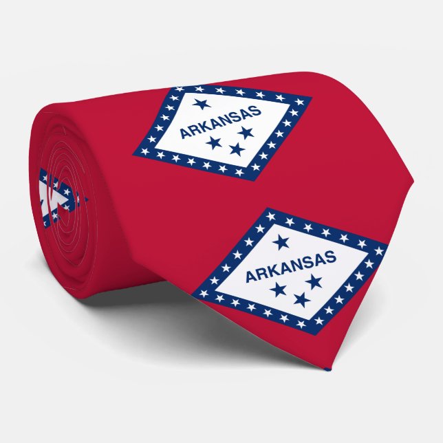 Gravata Sinalizador do Estado do Arkansas (Rolled)