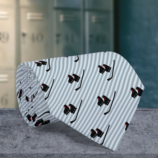 Gravata Skates de hóquei e punição em tiras azuis (Criador carregado)