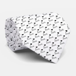 Gravata Skaymarts White Love Design Neck Tie