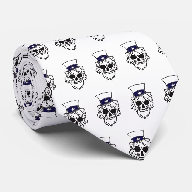 Gravata Skull Sam Tie (Rolled)