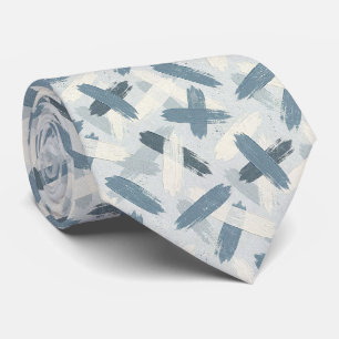 Gravata Slate Azul Falso Cetim Estilo de Designer Abstra