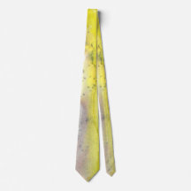 Gravata Slim com Lavagem de Aquarela em Limão e Né