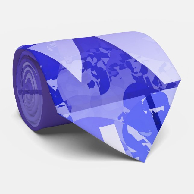Gravata Smooth Blue Purple Geometric Gradient Border  (Rolled)