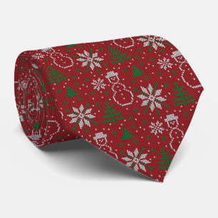 Gravata Snowman Snowflake Winter Scene Natal Feriado