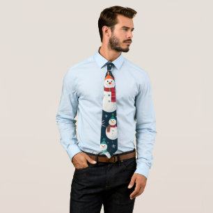 Gravata Snowmen de Natal
