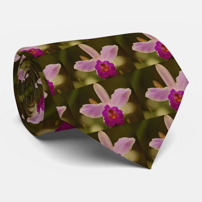 Gravata Sobralia Orchid Men's Tie (Rolled)