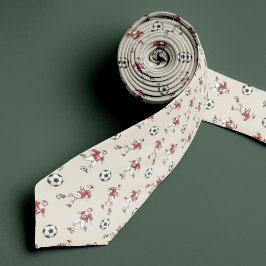 Gravata Soccer Santa Christmas Necktie with Monogram