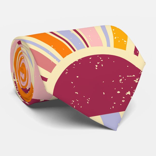 Gravata Sol de boho retrô (Rolled)