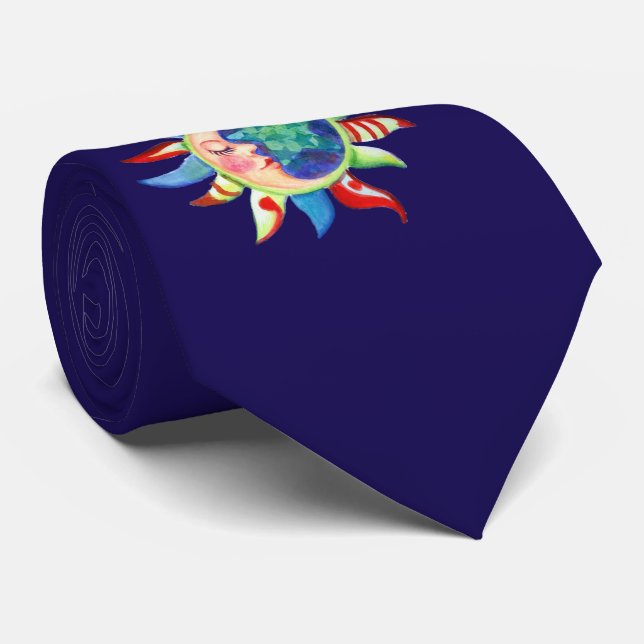 Gravata SOL, LUA e ESTRELAS por SHARON SHARPE (Rolled)