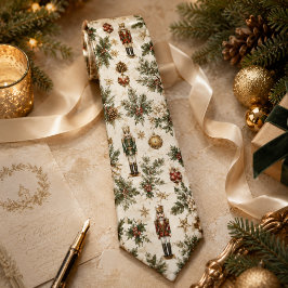 Gravata Soldado Esquilo de Natal Vintage Floral