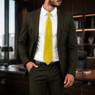 Gravata Solstício Dourado | Floral Luxuoso Amarelo Dourado