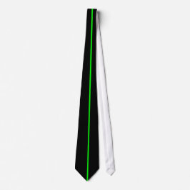 Gravata Solteiro Neon Green Stripe em preto