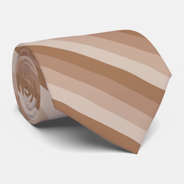 Gravata Sombras das faixas castanhas (Rolled)