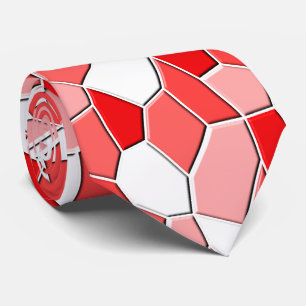 Gravata - Sombras do Mosaico Vermelho 3D