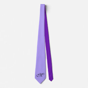 Gravata Somente Fundo de cor - violeta púrpura + monograma