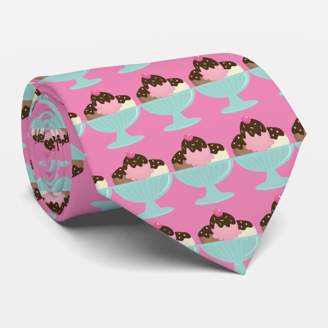 Gravata Sorvete sundae compro tiled tie (Rolled)
