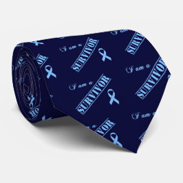 Gravata Sou um sobrevivente - Fita Azul Claro