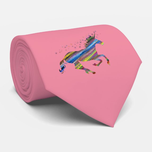 Gravata Sparkle no Unicórnio (Rolled)