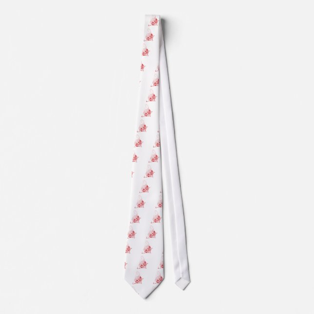 Gravata Spider Web O MUSEUM Zazzle Red Web (Frente)