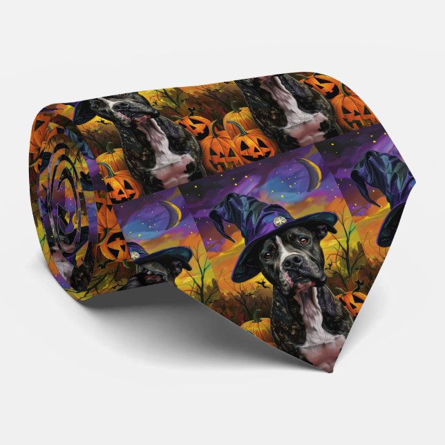 Gravata Spooky American Staffordshire Halloween Pumpkin (Rolled)