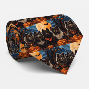 Gravata Spooky Finlandês do Halloween Lapphund
