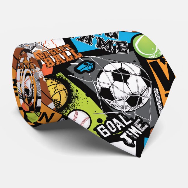 Gravata Sport Pattern With Balls (Rolled)