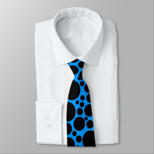 Gravata Spotty - Preto no Azul (0099FF)