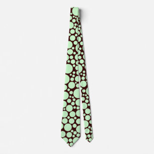 Gravata Spotty - Verde pálido em castanho escuro (330000)