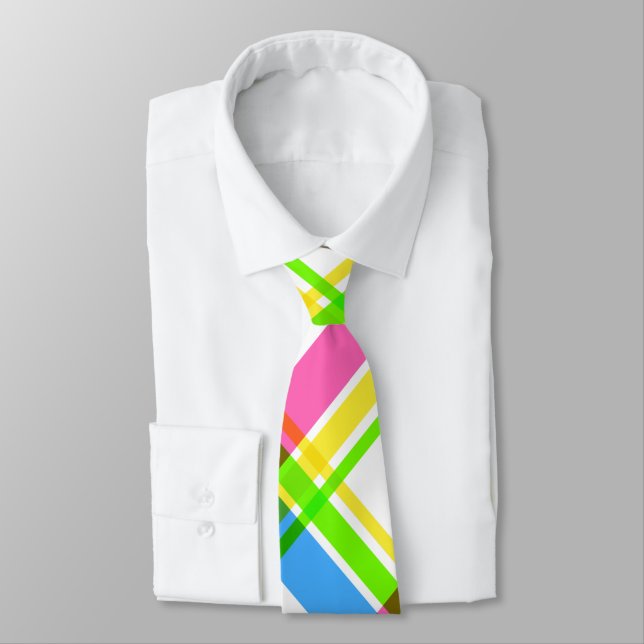 Gravata Spring vibes! Happy & Bright Plaid Neck Tie (Amarrado)