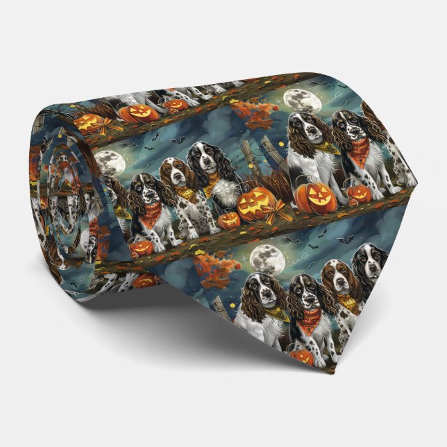 Gravata Springer Spaniel Halloween Spooky (Rolled)