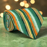 Gravata St. Patrick's Day Striped Custom Necktie<br><div class="desc">Celebrate St. Patrick's Day in style with this custom-designed necktie! This eye-catching tie features vibrant, festive stripes, perfect for adding a touch of Irish charm to any outfit. Whether you're attending a parade, a party, or simply want to show your Irish pride, this necktie is a fantastic choice. It's a...</div>