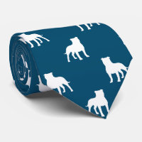 Staffordshire Bull Terrier Dog Silhouettes Pattern